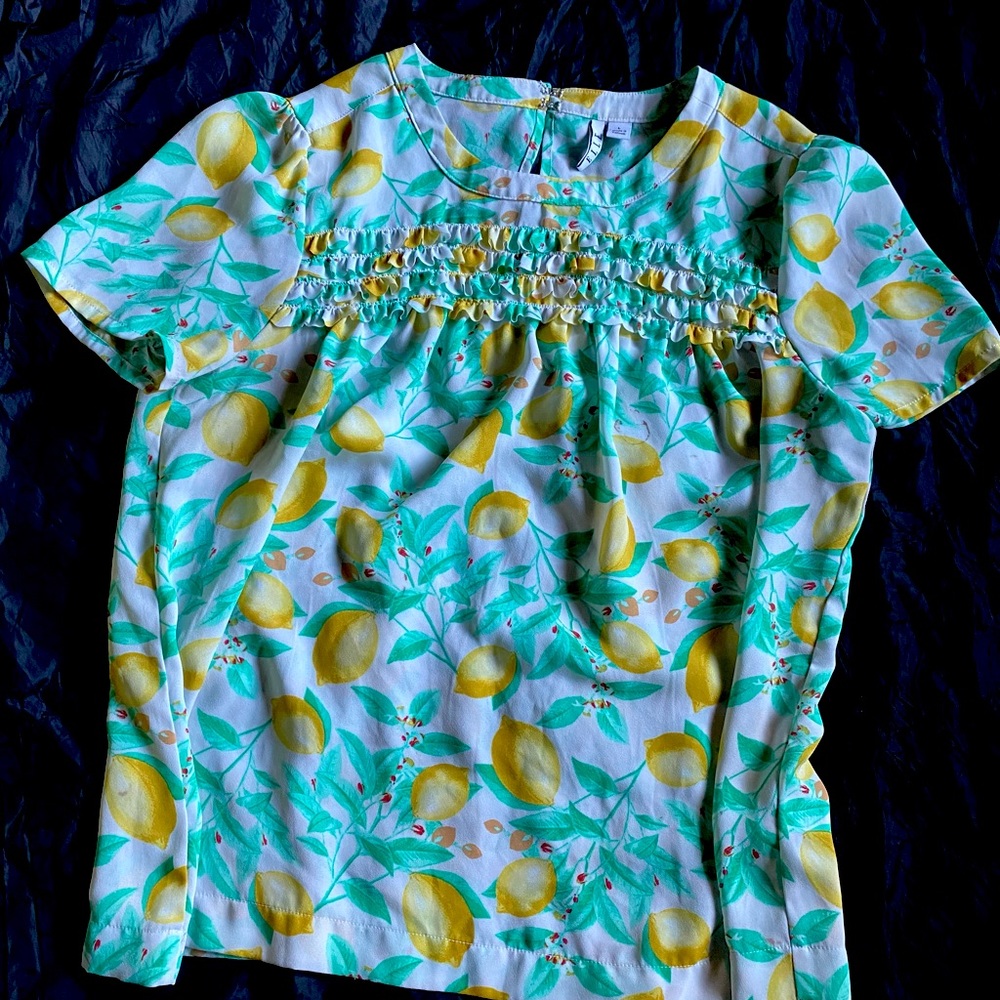 Lemon frill summer shirt